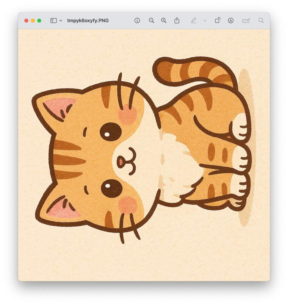 可愛い猫を反時計回りに90°回転